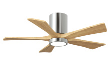 Matthews Fan Company IR5HLK-CR-LM-42 - Irene - 5HLK - 42" Five Blade Flush Mount Paddle Fan - 5CCT Integrated LED - Polished Chrome Fin