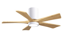 Matthews Fan Company IR5HLK-WH-LM-42 - Irene - 5HLK - 42" Five Blade Flush Mount Paddle Fan - 5CCT Integrated LED - Gloss White Finish