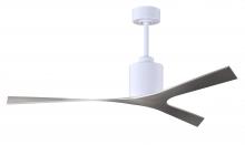 Matthews Fan Company MK-WH-BN - Molly - Ceiling Fan - Gloss White Finish - Brushed Nickel Blades