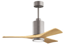 Matthews Fan Company PA3-BN-LM-42 - Patricia - 3 - 42" Three Blade Ceiling Fan - 5CCT Integrated LED - Brushed Nickel Finish