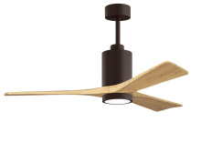 Matthews Fan Company PA3-TB-LM-52 - Patricia - 3 - 52" Three Blade Ceiling Fan - 5CCT Integrated LED - Textured Bronze Finish