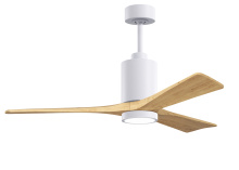 Matthews Fan Company PA3-WH-LM-52 - Patricia - 3 - 52" Three Blade Ceiling Fan - 5CCT Integrated LED - Gloss White Finish