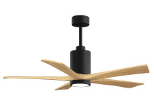 Matthews Fan Company PA5-BK-LM-52 - Patricia - 5 - 52" Five Blade Ceiling Fan - 5CCT Integrated LED - Matte Black Finish