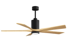 Matthews Fan Company PA5-BK-LM-60 - Patricia - 5 - 60" Five Blade Ceiling Fan - 5CCT Integrated LED - Matte Black Finish