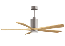 Matthews Fan Company PA5-BN-LM-60 - Patricia - 5 - 60” Five Blade Ceiling Fan - 5CCT Integrated LED - Brushed Nickel Finish