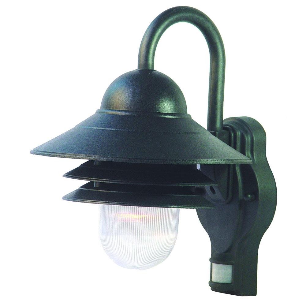 Mariner Collection Wall-Mount 1-Light Outdoor Matte Black Light Fixture