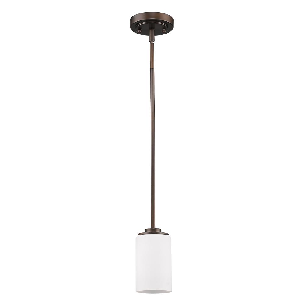 Addison Indoor 1-Light Mini Pendant W/Glass Shade In Oil Rubbed Bronze