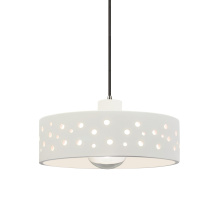 Justice Design Group CER-6467-BIS-CROM-BKCD - Perforated Dish 1-Light Pendant