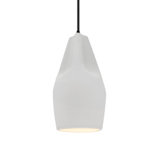 Justice Design Group CER-6597-BIS-MBLK-BKCD - Tall Crease 1-Light Pendant