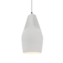 Justice Design Group CER-6597-BIS-MBLK-WTCD - Tall Crease 1-Light Pendant