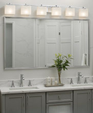 Justice Design Group FSN-8446-55-WEVE-CROM - Era 6-Light Bath Bar