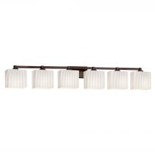 Justice Design Group FSN-8436-55-RBON-DBRZ - Regency 6-Light Bath Bar