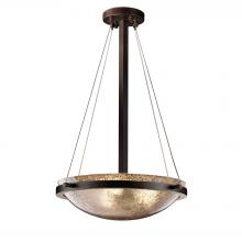 Justice Design Group FSN-9691-35-MROR-DBRZ - 18" Round Pendant Bowl w/ Ring