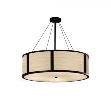 Justice Design Group PNA-9547-WAVE-MBLK - Tribeca 48" Drum Pendant