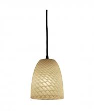 Justice Design Group FSN-8815-10-WEVE-MBLK - Mini 1-Light Pendant