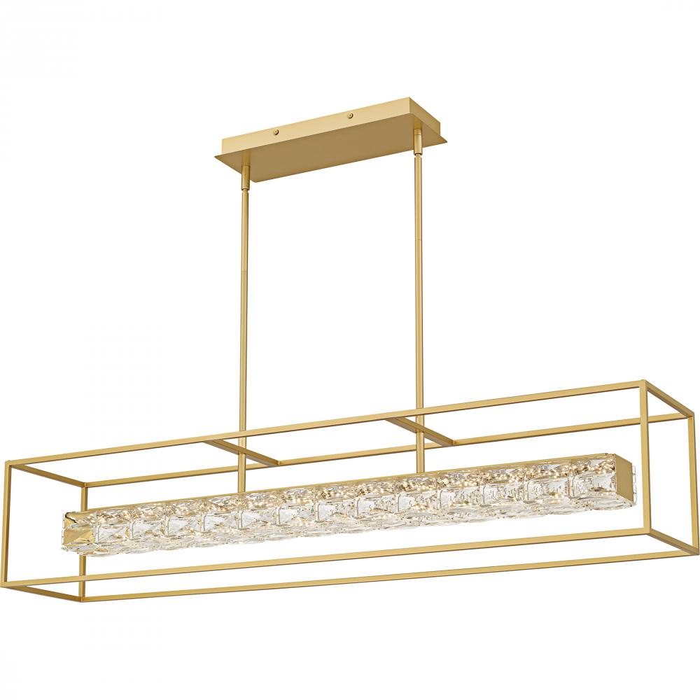 Dazzle Soft Gold Linear Chandelier