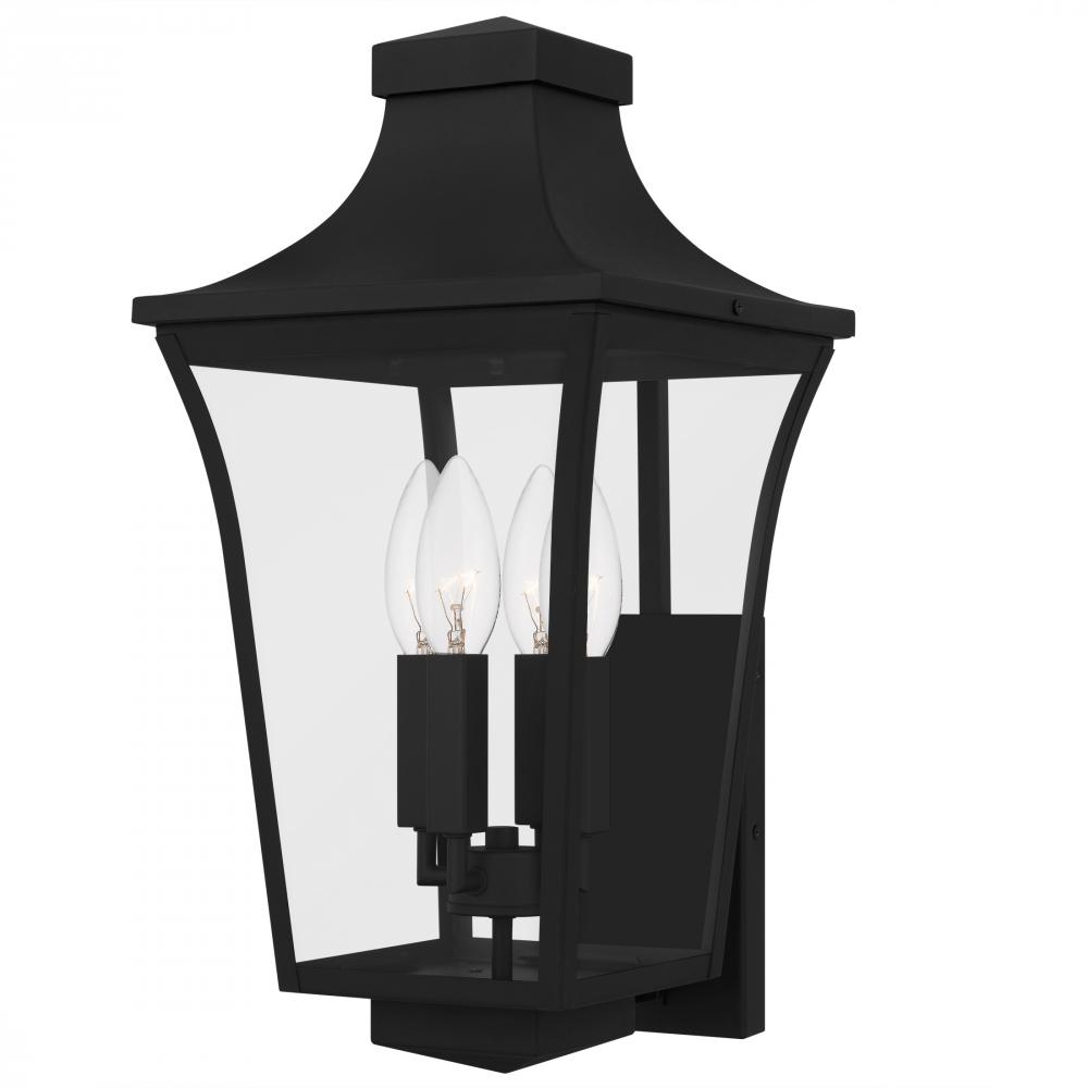 Quentin 4-Light Earth Black Outdoor Wall Lantern