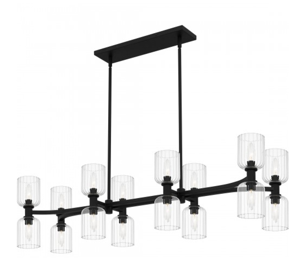 Ramada 16-Light Matte Black Island Light