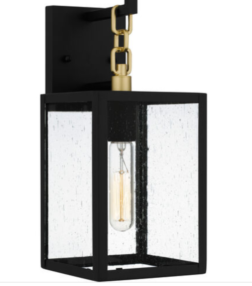 Anchorage 1-Light Matte Black Outdoor Wall Lantern