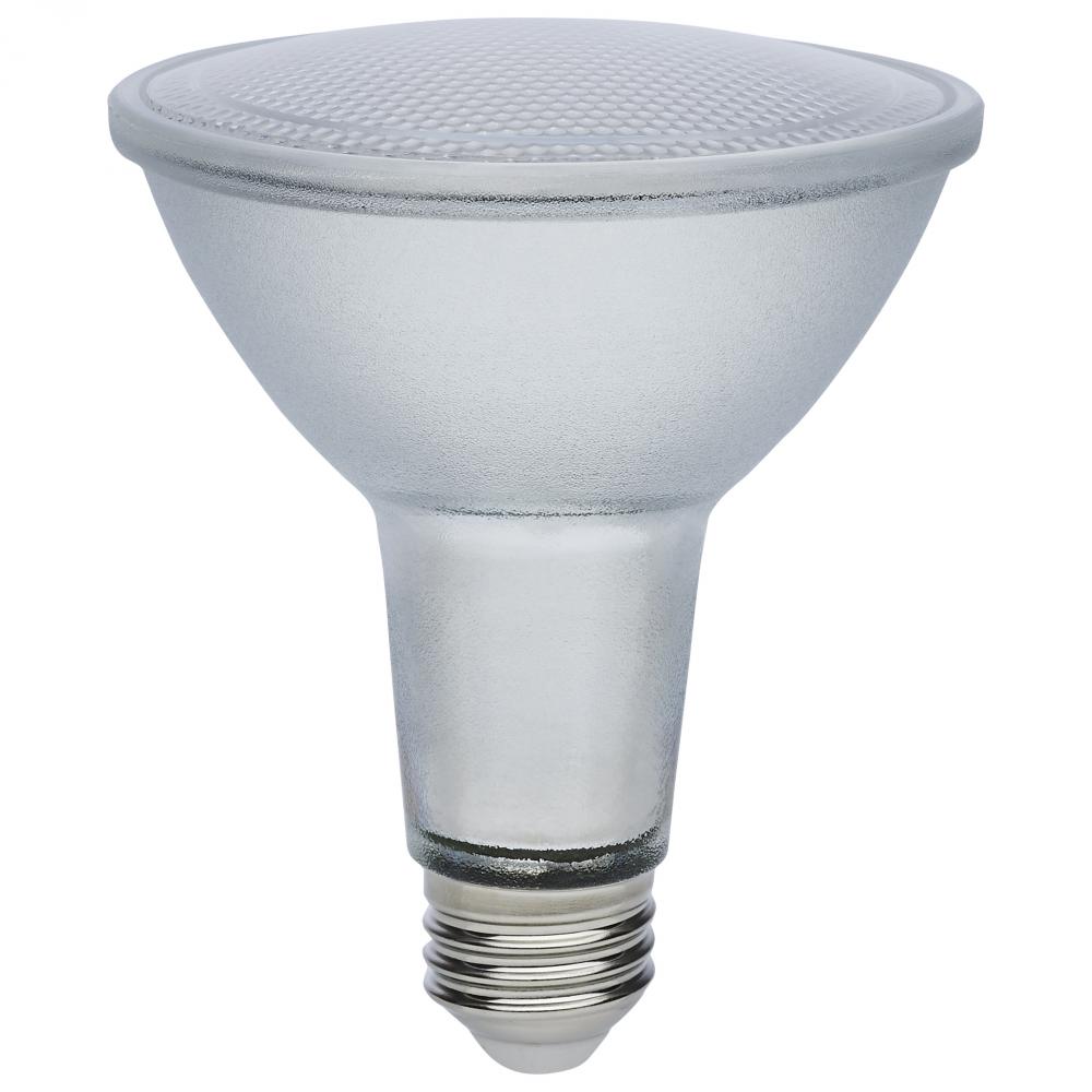 12 Watt Econo LED PAR30LN; 3000K; 35 Degree Beam Angle; Medium Base; 120-277 Volt; Silver Finish