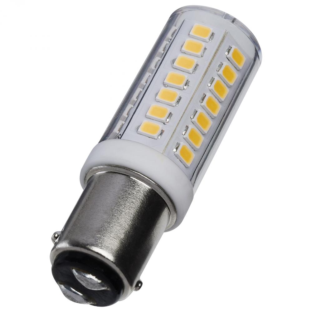 4.5 Watt T6 LED; Clear Finish; BA15s Base; 3000K; 12 Volt