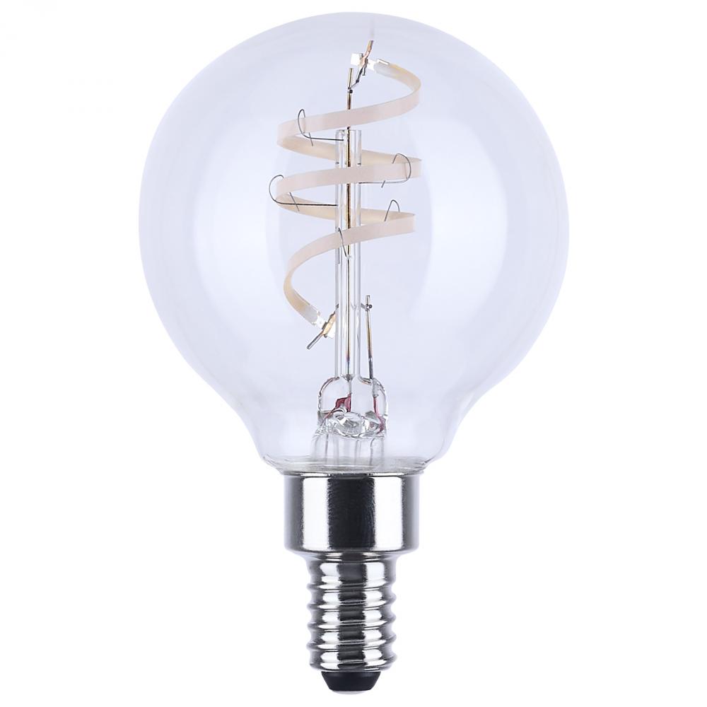 4 Watt G16.5 LED; Reminiscent; Flex Gray Coil Filament; E12; 3000K; 120 Volt