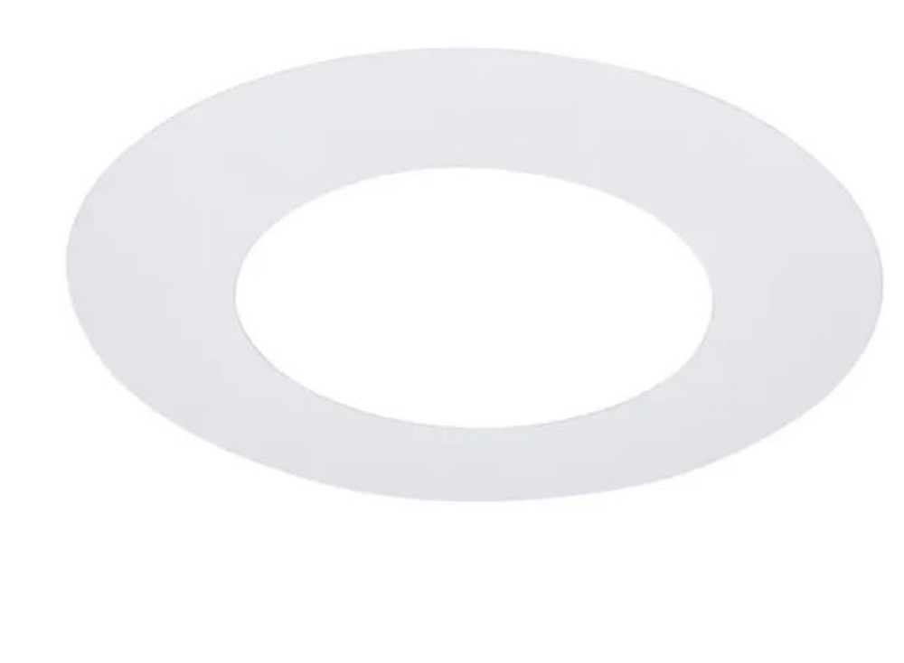 8'' Flat Goof Ring for Commercial Downlights, Round, White Finish, 12.50 OD, 7.38 ID, 0.032