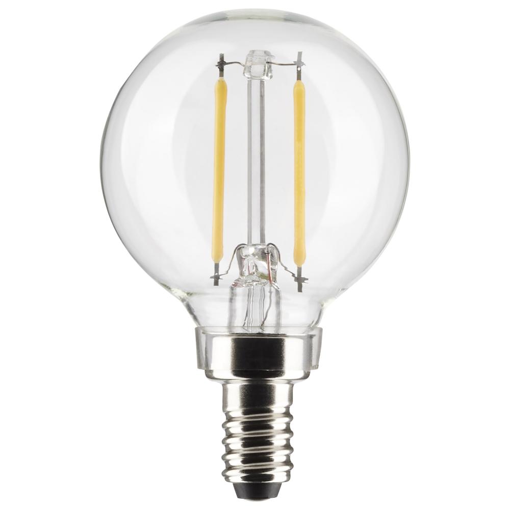 3 Watt G16.5 LED Filament; Clear; Candelabra base; 90 CRI; 2700K; 120 Volt