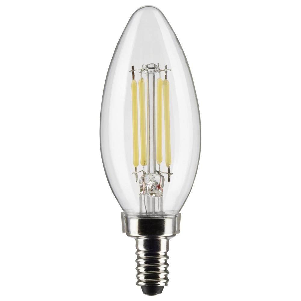5.5 Watt B11 LED Filament; Clear; Candelabra base; 90 CRI; 3000K; 120 Volt