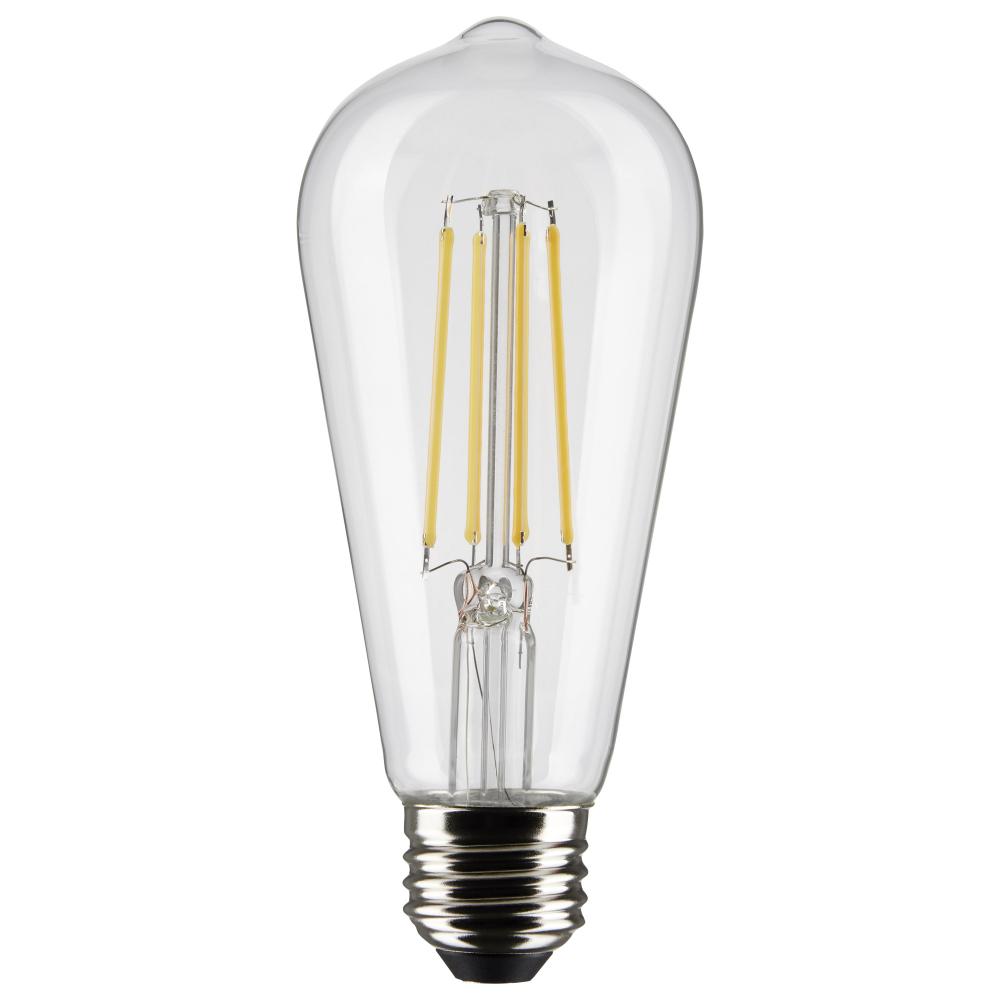 8 Watt ST19 LED Filament; Clear; Medium base; 90 CRI; 4000K; 120 Volt