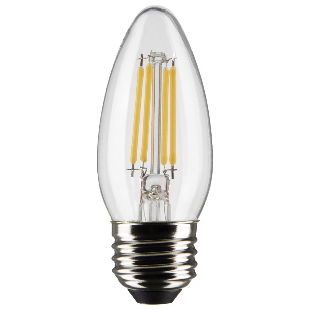 4 Watt B11 LED; Clear; Medium base; 90 CRI; 3000K; 120 Volt; 3-Pack