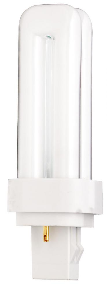 13 Watt; pin-based Compact Fluorescent; 4100K; 82 CRI; GX23-2 base; Shatter Proof