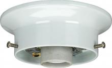 Satco Products Inc. 90/430 - 3-1/4" Wired Holder; White Finish; Includes Hardware; 60W Max