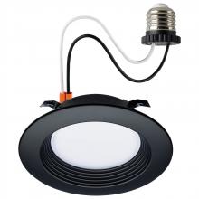 Satco Products Inc. S11832R1 - 6.7 Watt; LED Downlight Retrofit; 4 Inch; CCT Selectable; 120 Volts; Black Finish