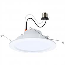Satco Products Inc. S11893 - 9.5 Watt; 6 Inch LED Downlight Retrofit; 27K/30K/35K/40K/50K CCT Selectable; Regressed Wafer; Round;