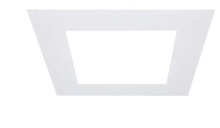 Satco Products Inc. S13553 - 10'' Flat Goof Ring for Commercial Downlights, Square, White Finish, 14.50 square outer,
