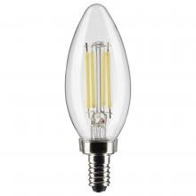 Satco Products Inc. S21276 - 5.5 Watt B11 LED Filament; Clear; Candelabra base; 90 CRI; 4000K; 120 Volt
