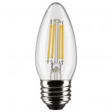 Satco Products Inc. S21291 - 5.5 Watt B11 LED Filament; Clear; Medium base; 90 CRI; 4000K; 120 Volt