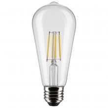 Satco Products Inc. S21360 - 5 Watt ST19 LED Filament; Clear; Medium base; 90 CRI; 2700K; 120 Volt