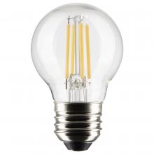 Satco Products Inc. S21815 - 4 Watt G16.5 LED Filament; Clear; Medium Base; 2700K; 350 Lumens; 120 Volt; 2-Pack