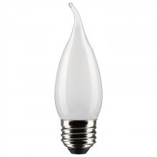 Satco Products Inc. S21888 - 5.5 Watt CA10 LED Filament; Frost Finish; Medium Base; 5000K; 120 Volt; 2-Card
