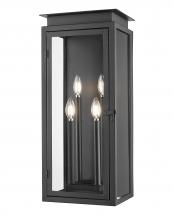 Z-Lite 5018B-BK - 4 Light Outdoor Wall Light