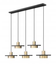 Z-Lite 829P12-5L-MB-MGLD-LE - 5 Light Linear Chandelier
