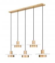 Z-Lite 829P12-5L-MW-MGLD-LE - 5 Light Linear Chandelier