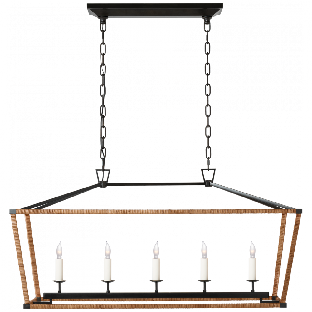 Darlana Medium Rattan Wrapped Linear Lantern