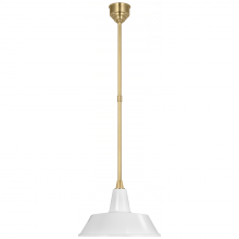 Visual Comfort & Co. Signature Collection TOB 5803HAB-WHT - Academy 16" Bowers Pendant