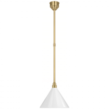 Visual Comfort & Co. Signature Collection TOB 5819HAB-WHT - Academy 12.5" Conical Savannah Pendant