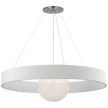 Visual Comfort & Co. Signature Collection WS 5001PN/WHT-WG - Arena 42" Ring and Globe Chandelier