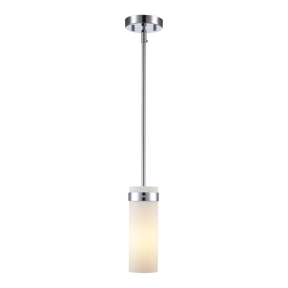 1LT PENDANT-PC BAND-WHITE GLAS