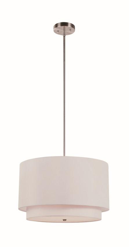 3LT PENDANT-18"" DOUBLE SHADE-